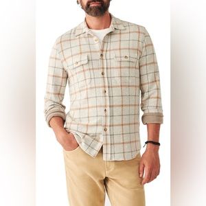 Faherty Mens Legend Plaid Button-Up Sweater Shirt
